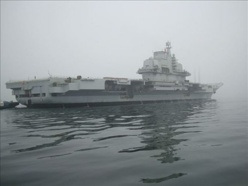 海试中的中国航母