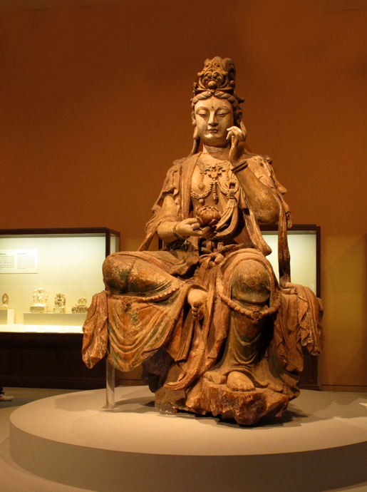 宋（960--1279年）的彩繪木雕觀音菩薩坐像